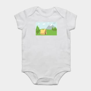 Mountains Camping Baby Bodysuit